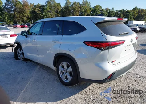 2022 Toyota Highlander Le z USA, uszkodzony, nr VIN 5TDBZRBH3NS200123